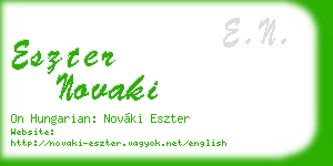 eszter novaki business card