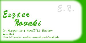 eszter novaki business card